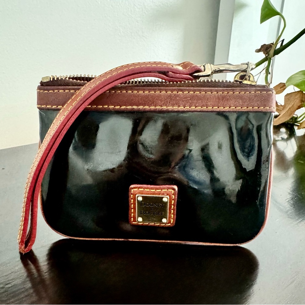 Dooney & Bourke Black Patent Leather Wristlet
